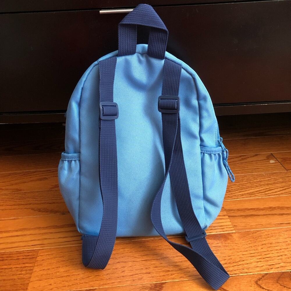 Shark Aplique Blue White Casual Camp School Small Kid's Backpack - Picture 6 of 7